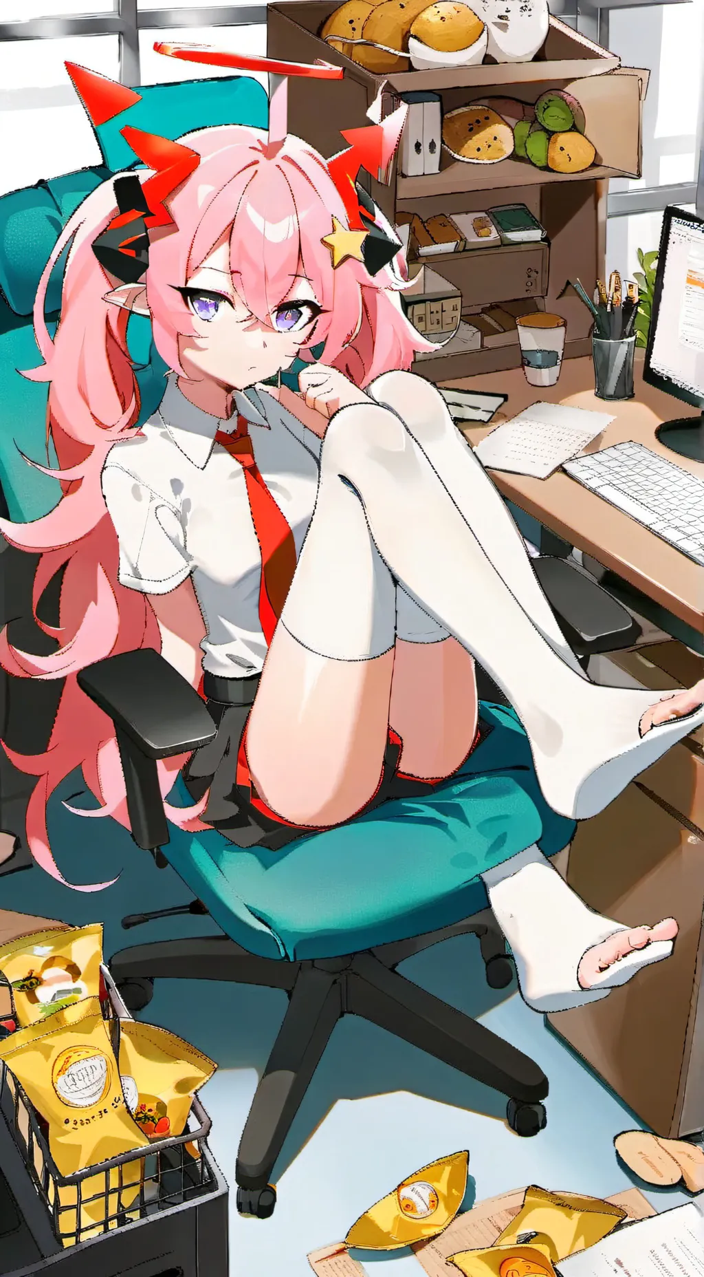 ai character: Sensei and Momoka background