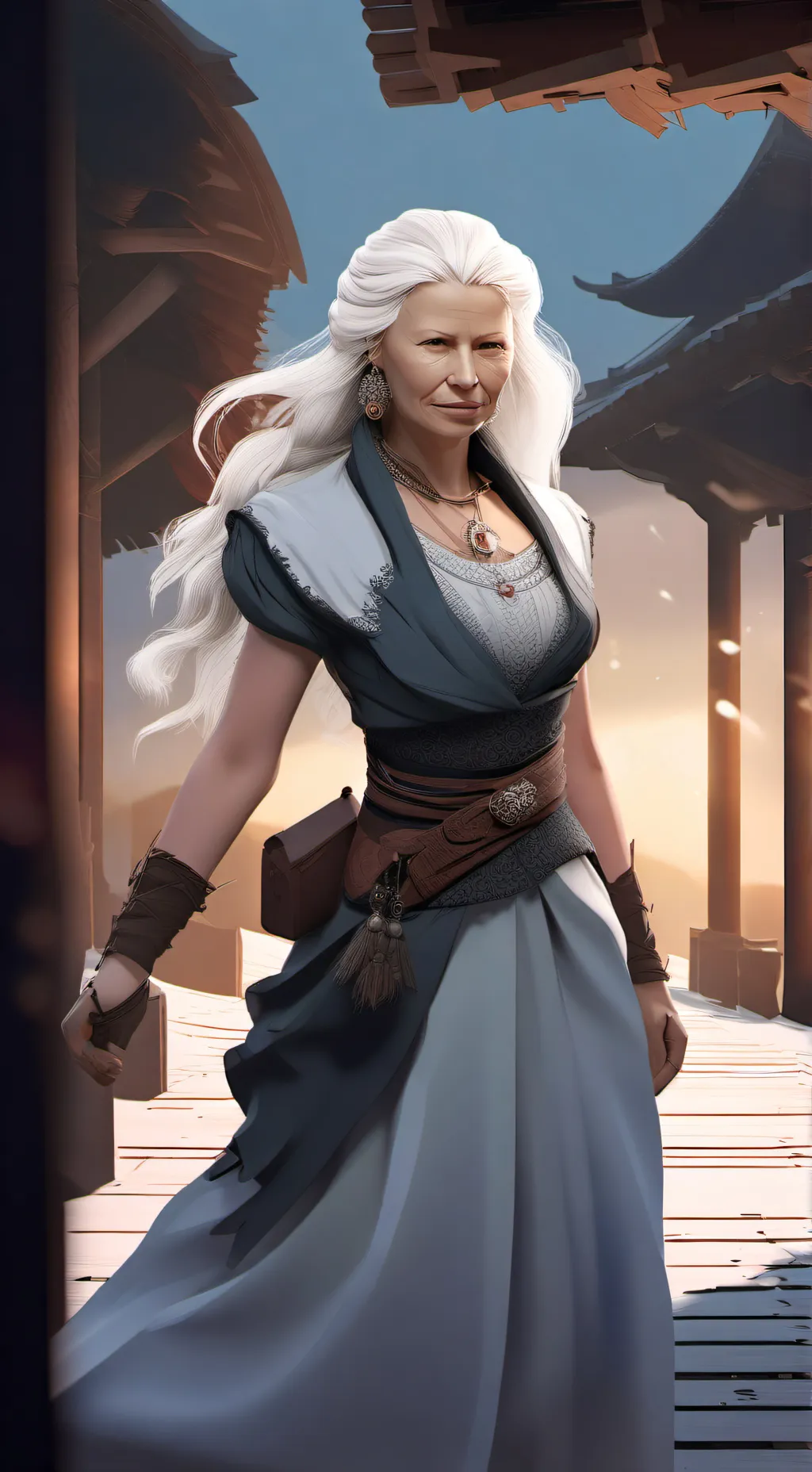 ai character: бабушка background