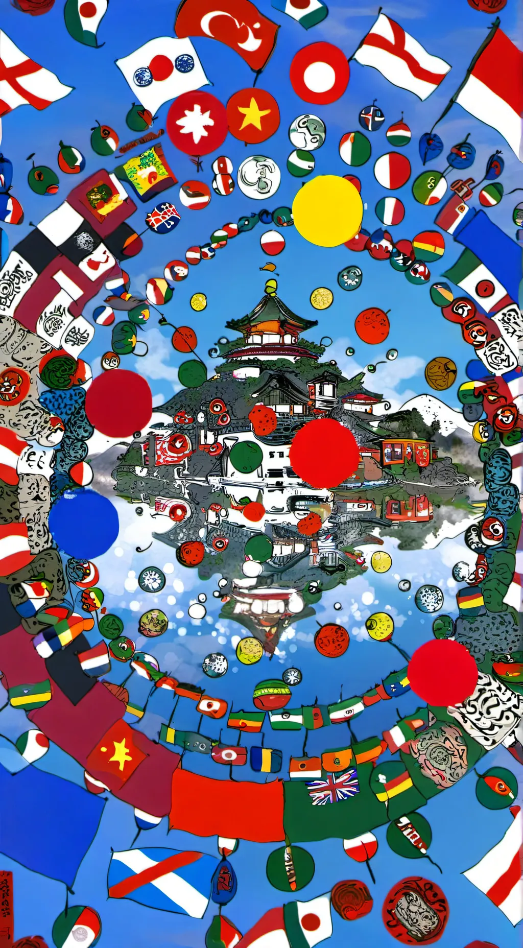 ai character: Countryballs background