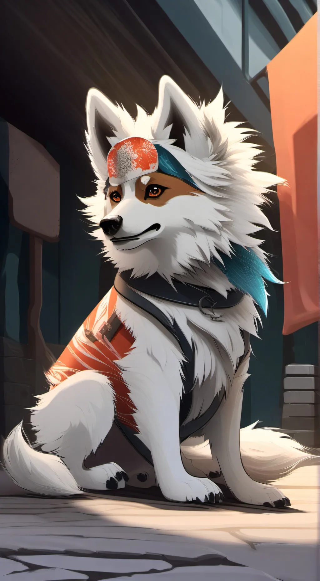 ai character: infección furry background