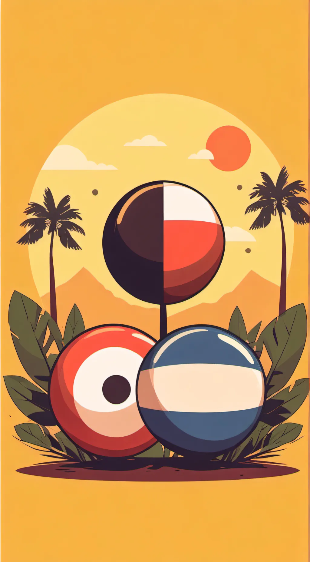 ai character: Countryballs latam background