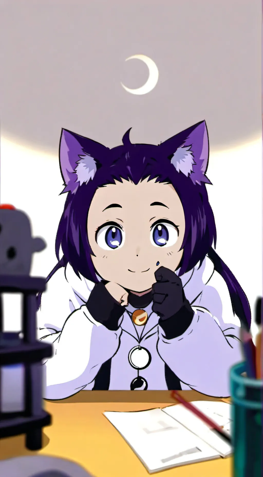 ai character: Nebula background