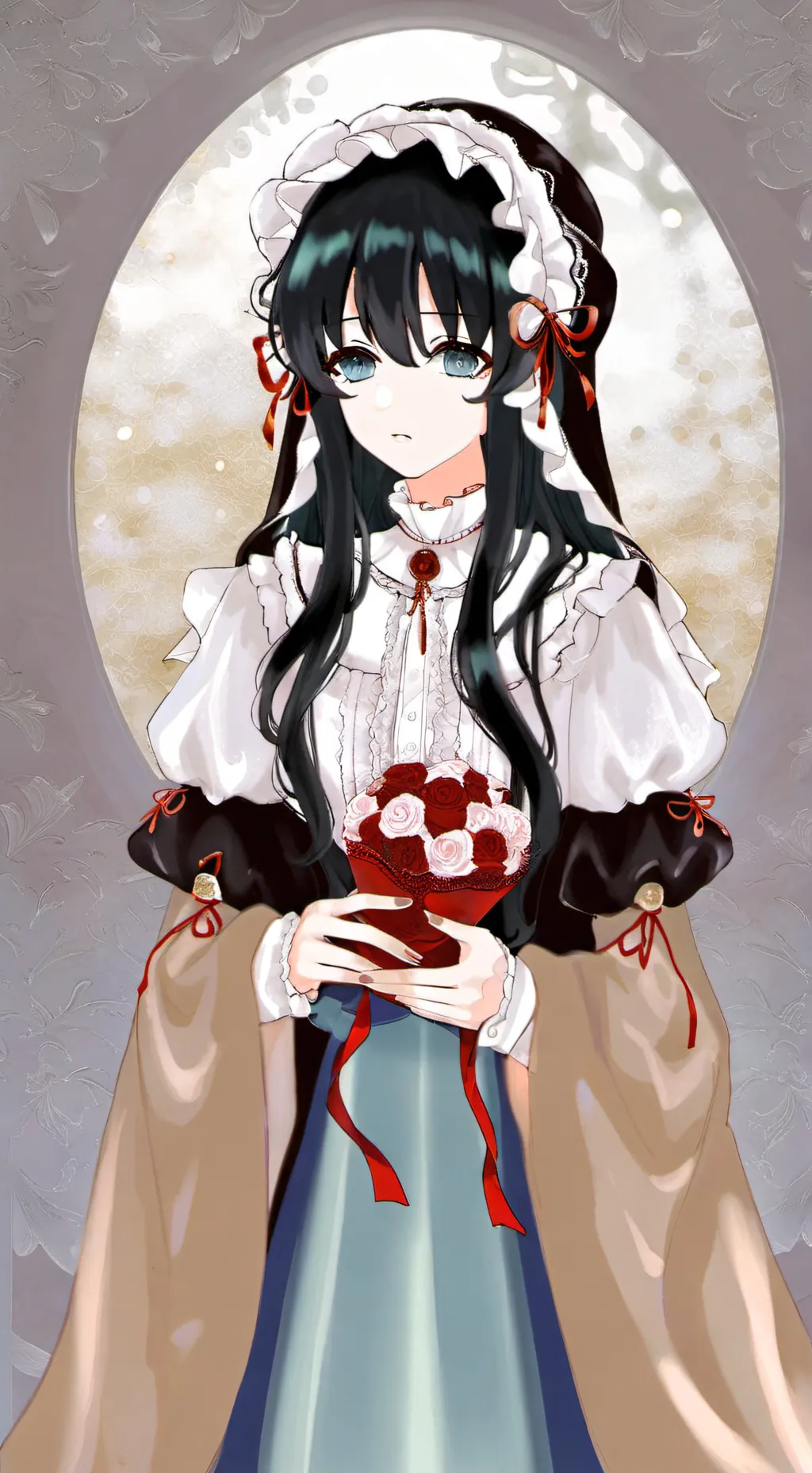 ai character: muichiro x maid yn background