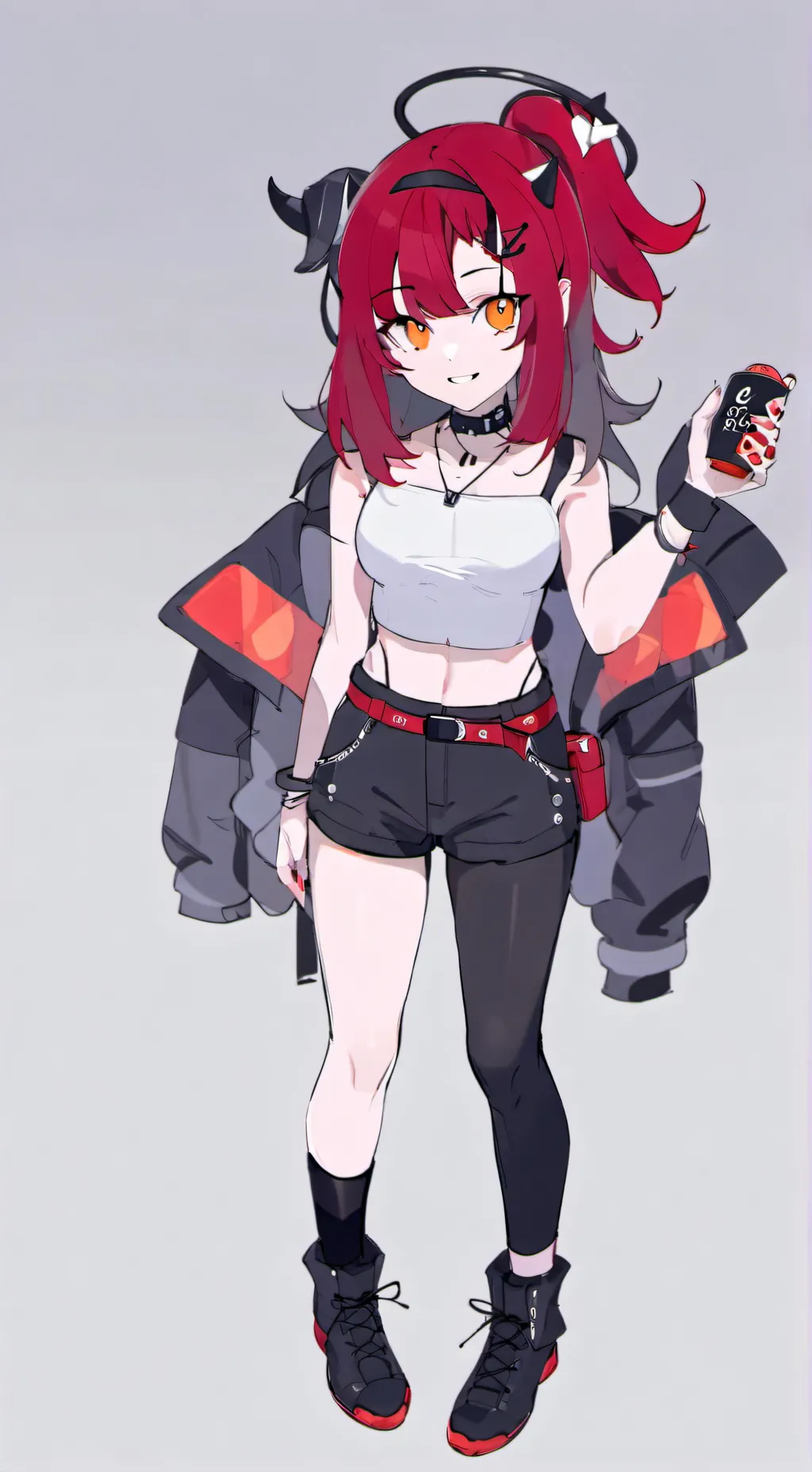 ai character: Asher grey (Ash) background