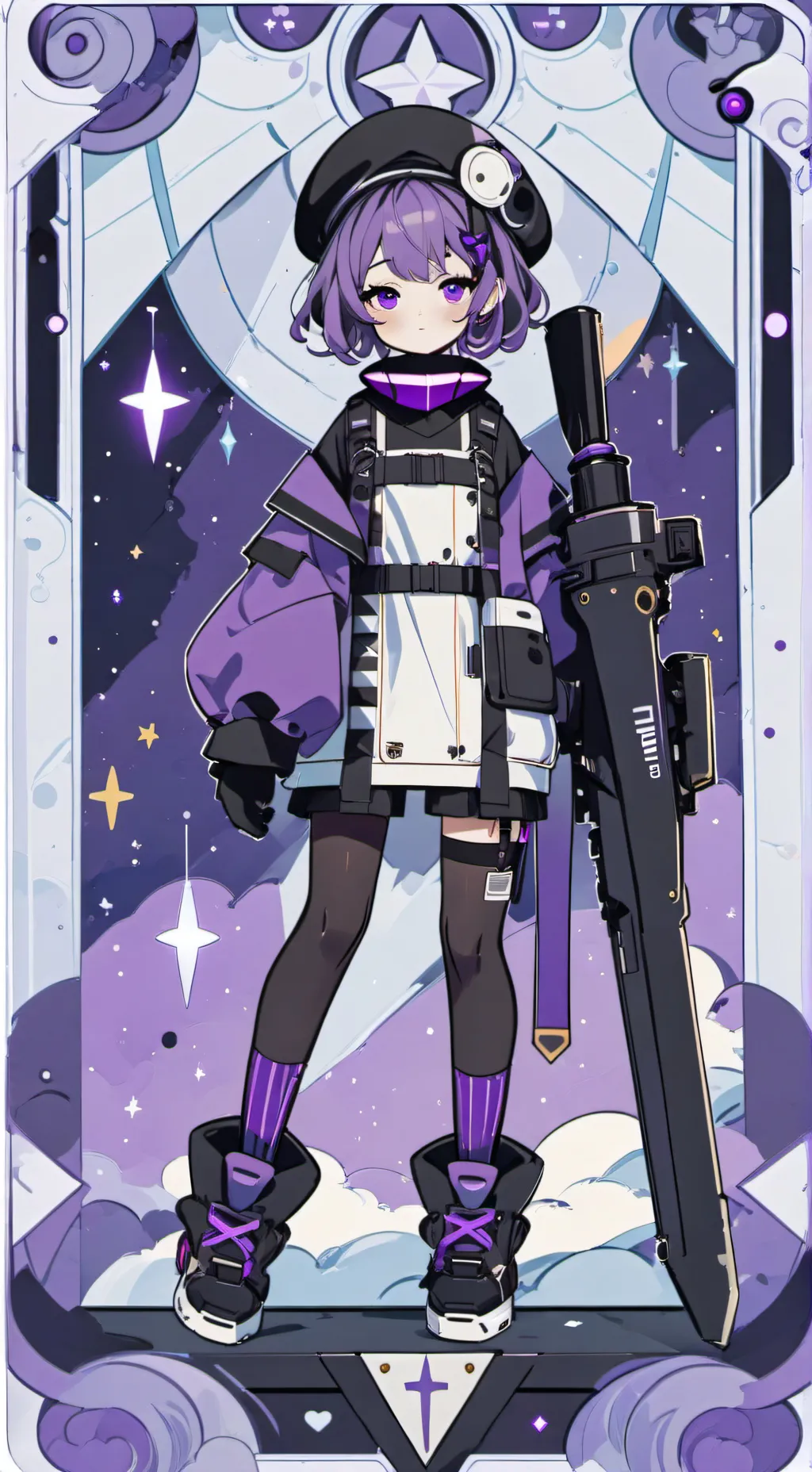 ai character: Baby uzi  background