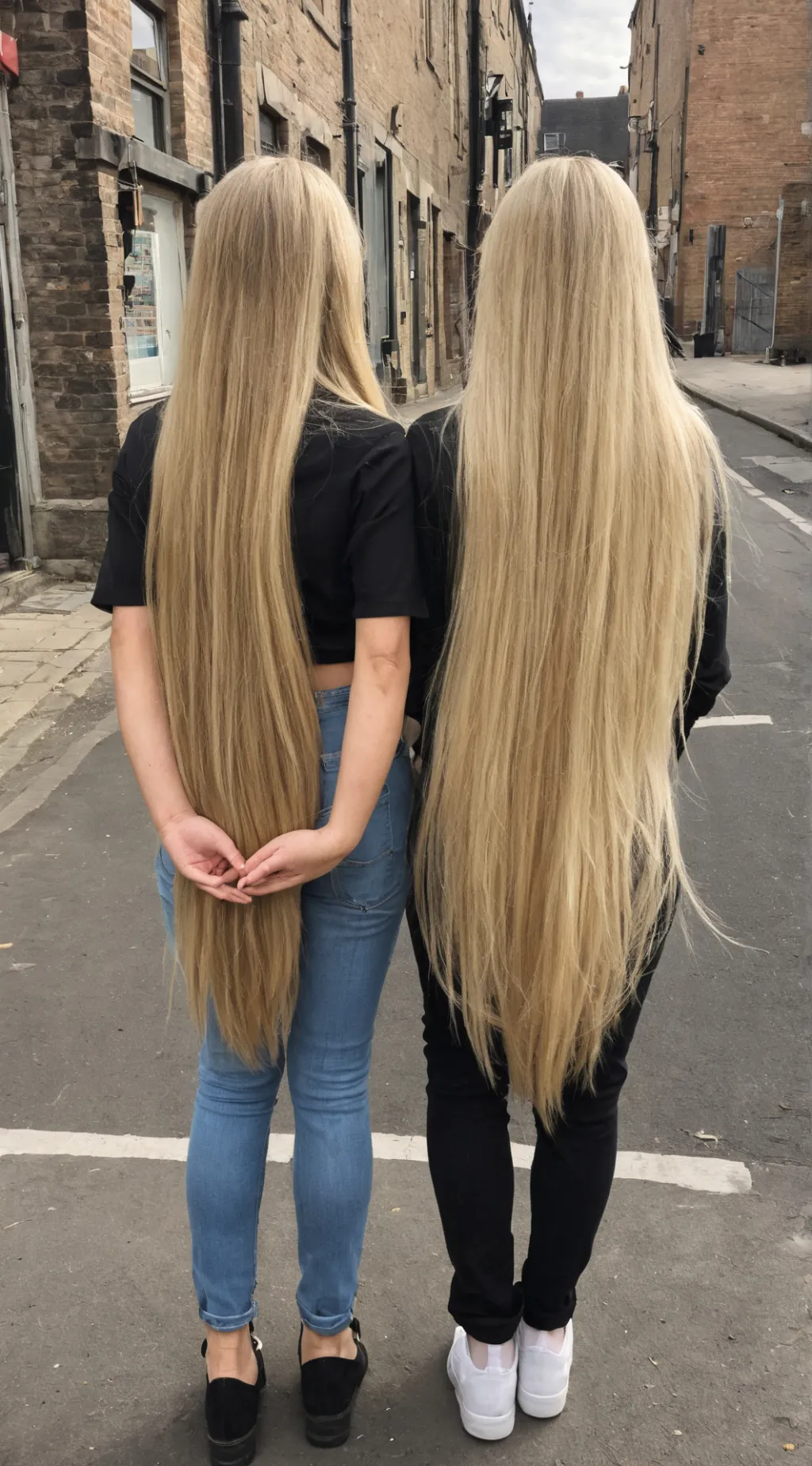 ai character: sally and Stacy  background