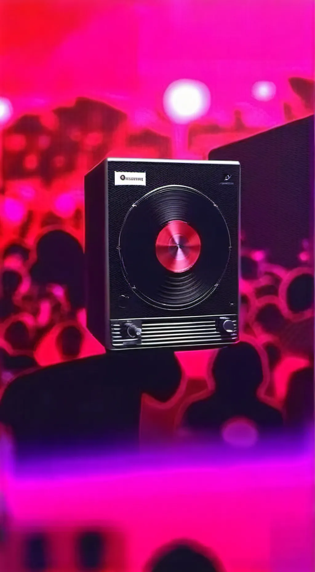 ai character: speaker woman  background