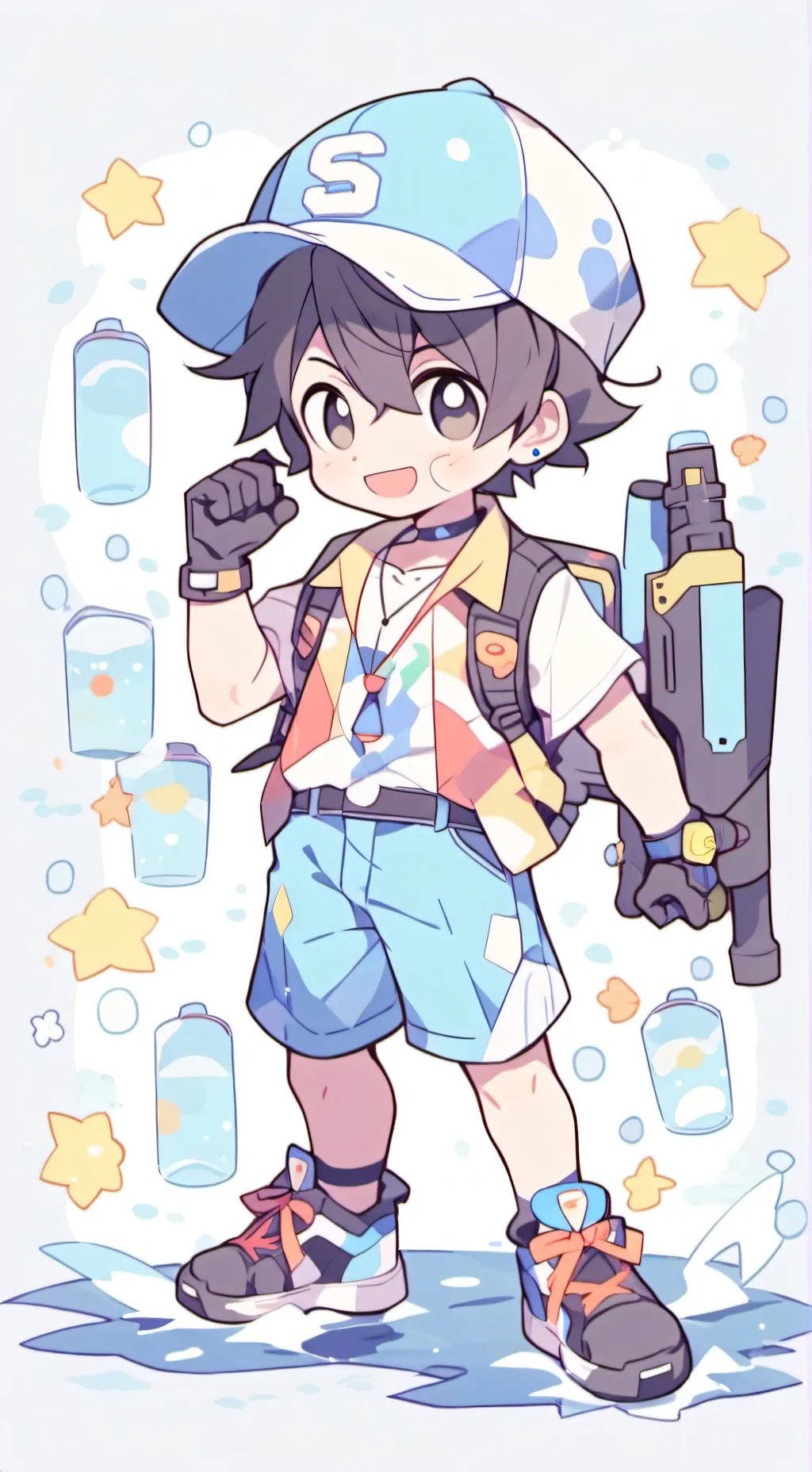 ai character: SMG4 Songkarn Day! background