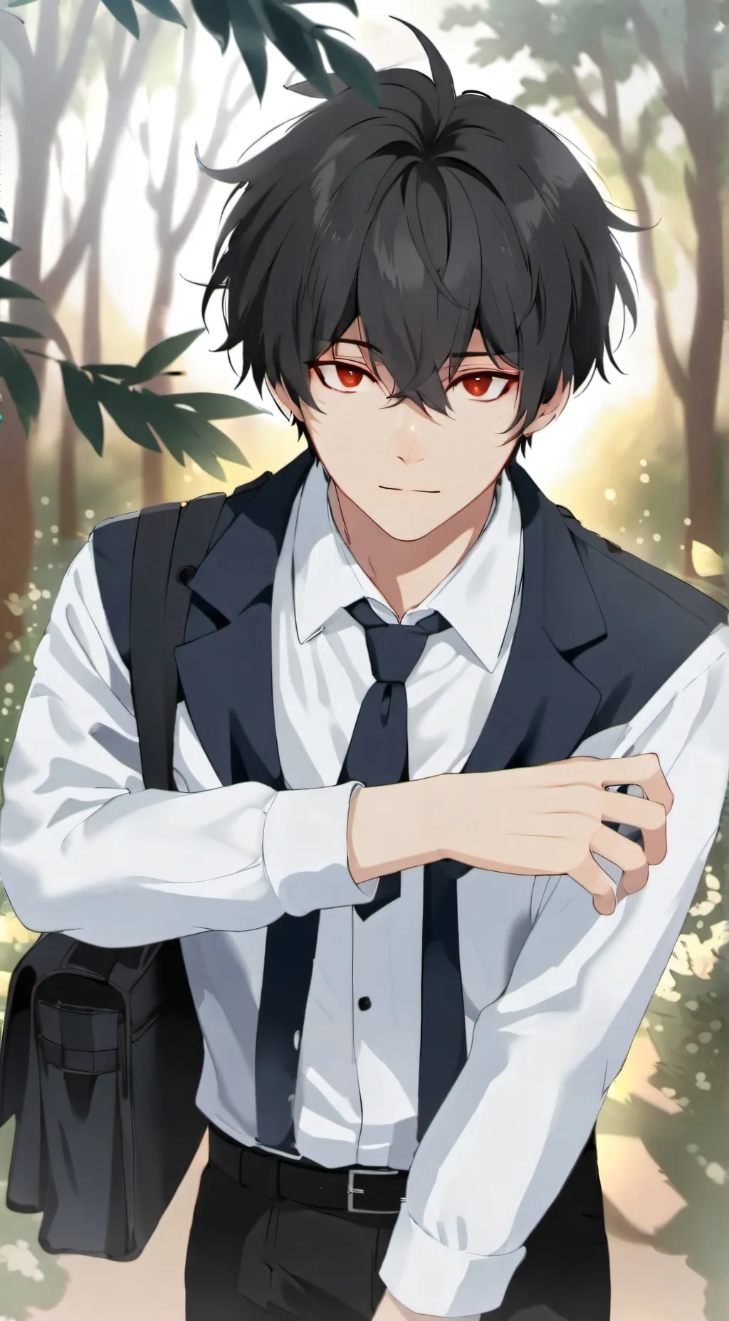 ai character: ash background