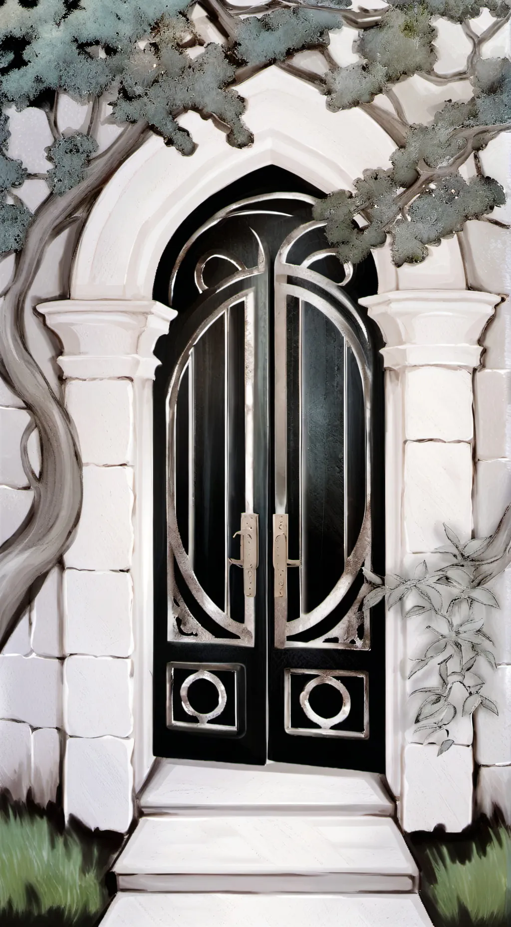 ai character: Rooms Doors background