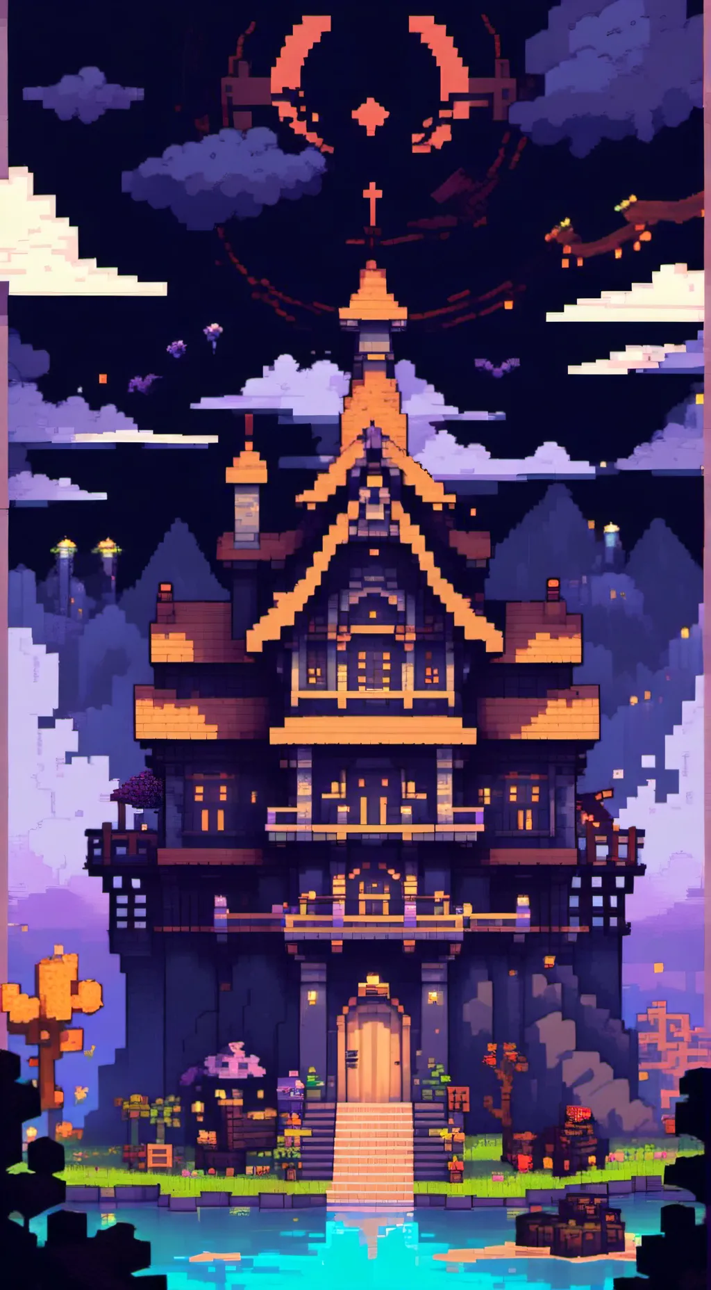 ai character: minecraft man background