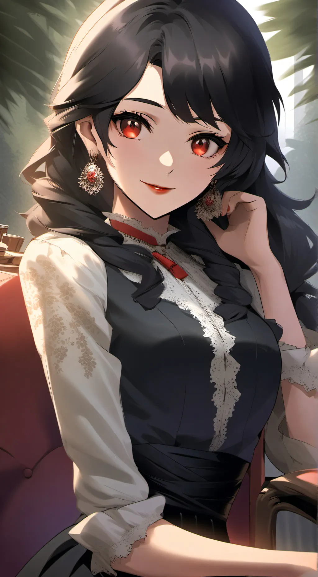 ai character: Violet background