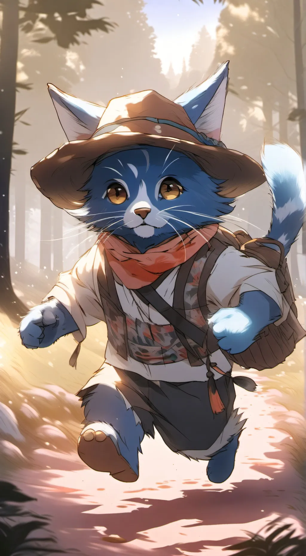 ai character: The Smurf cat background
