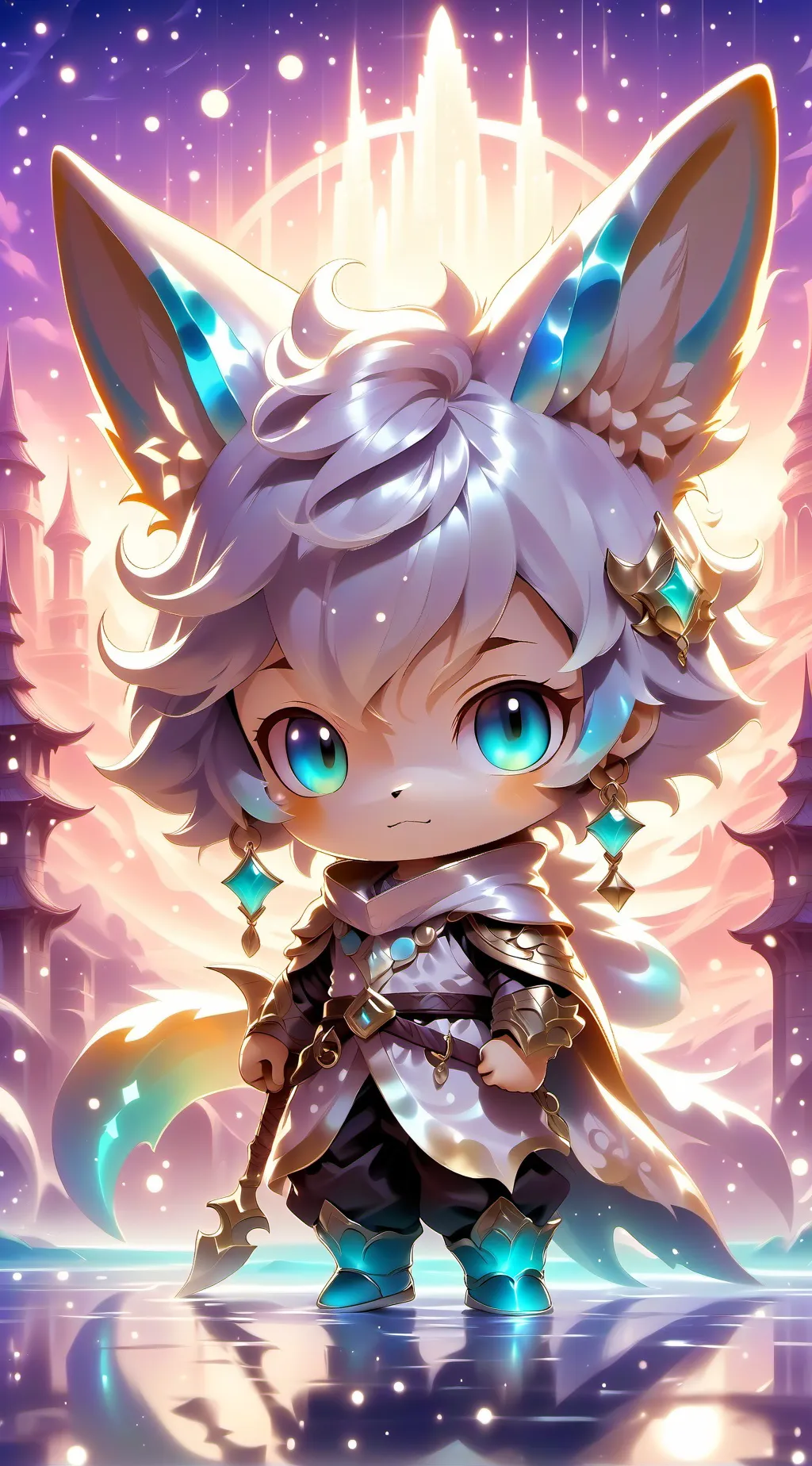 ai character: Shinuta, fox girl background