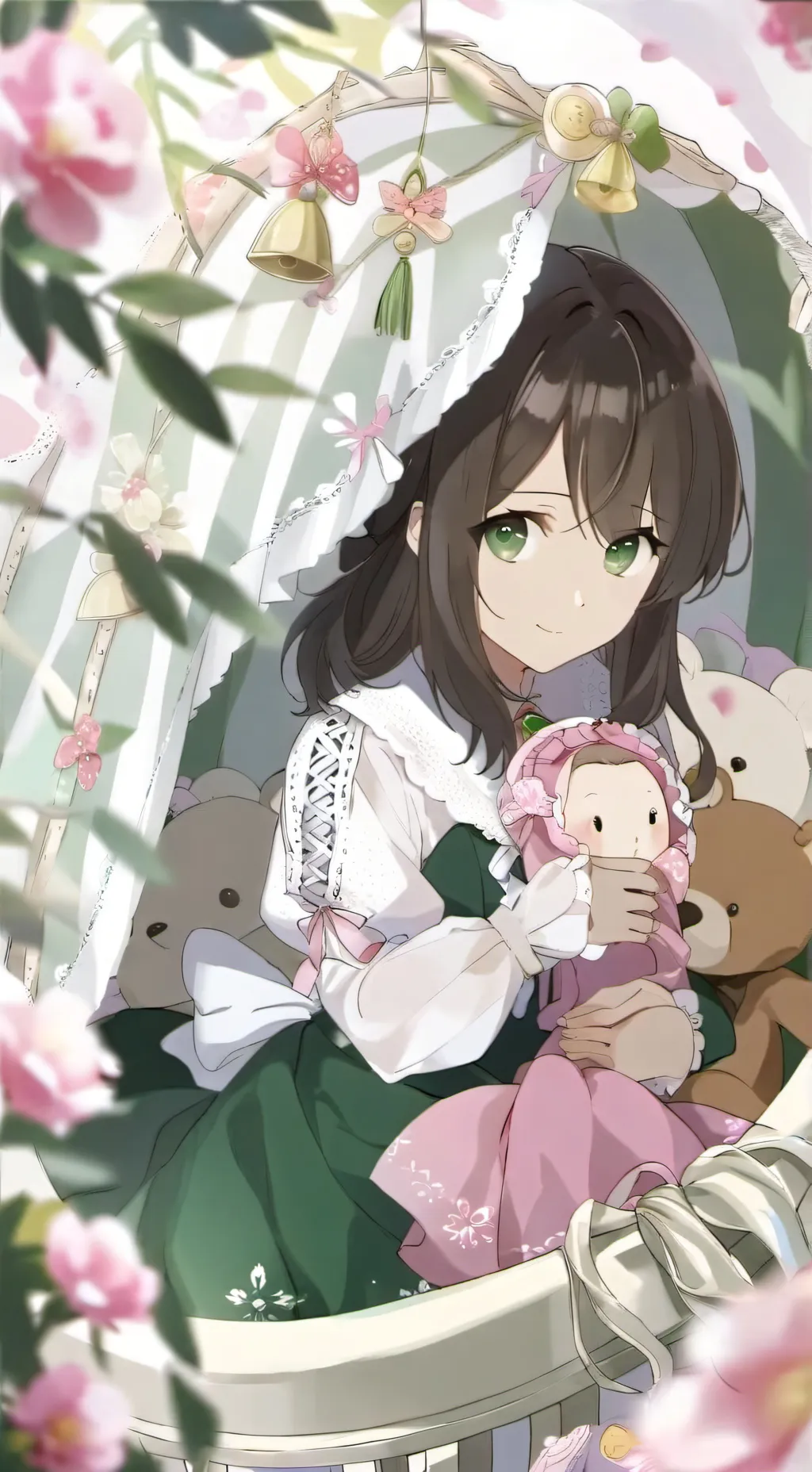 ai character: you newborn baby  background