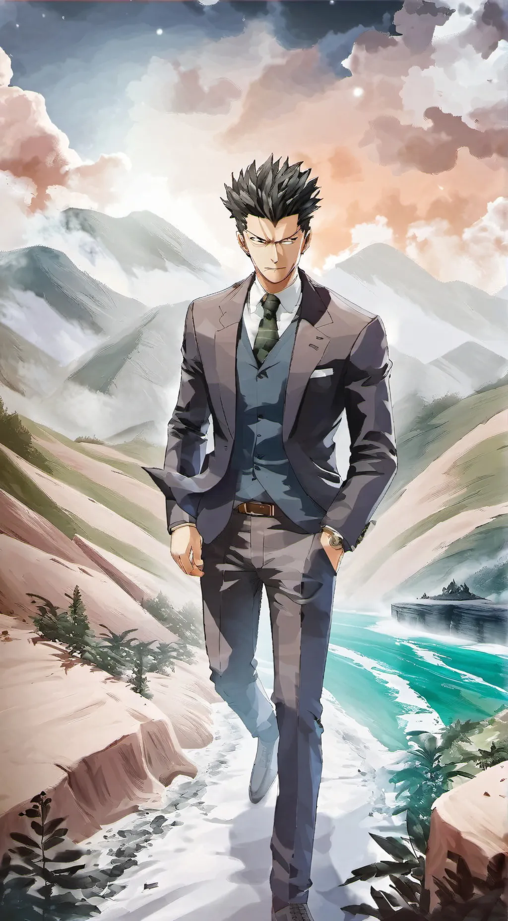 ai character: leorio paradinight background