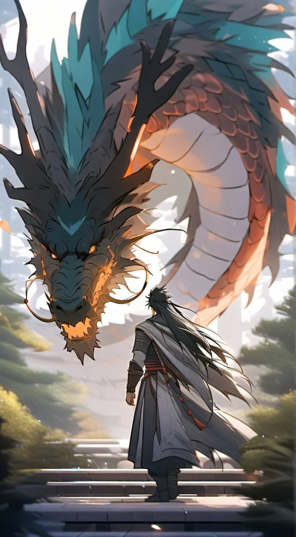 ai character: mega dragon background