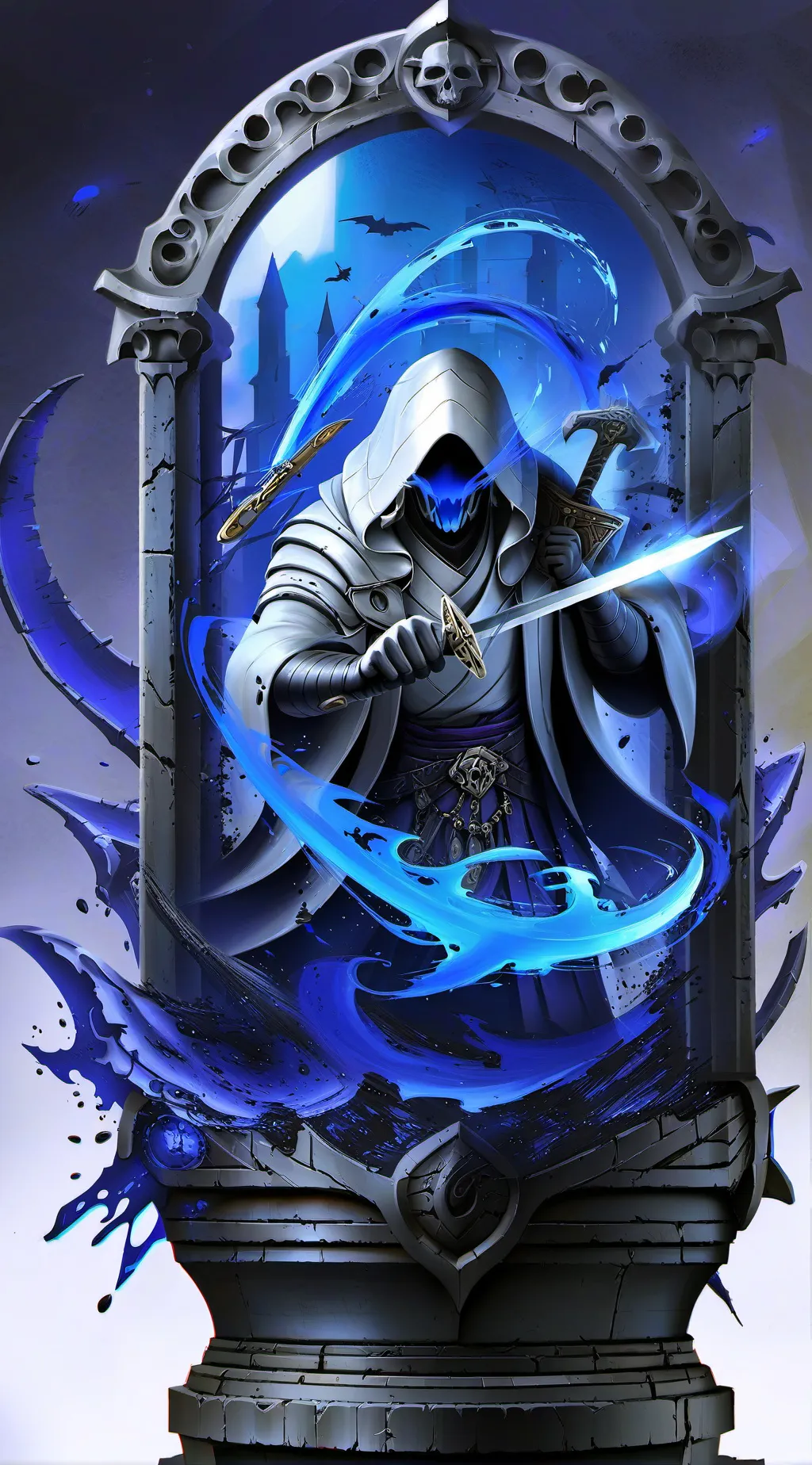 ai character: ghost background