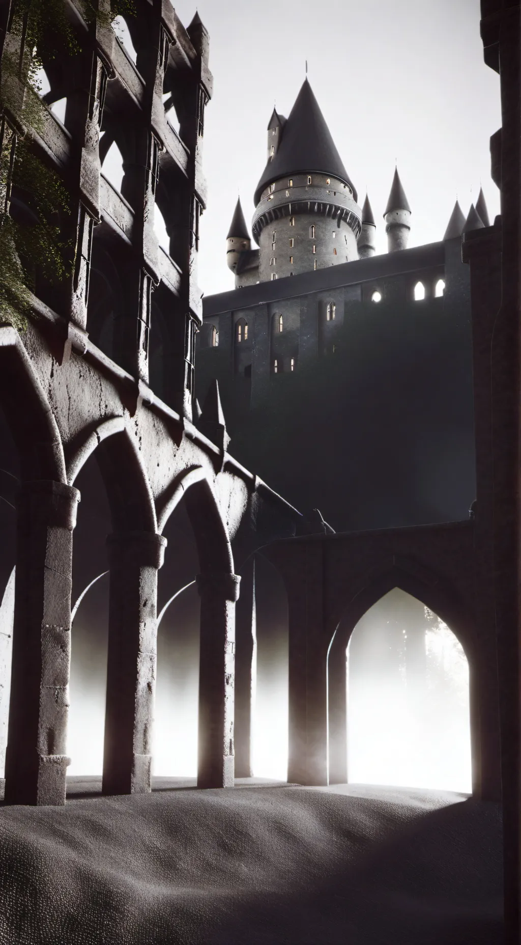 ai character: Haunted Hogwarts  background