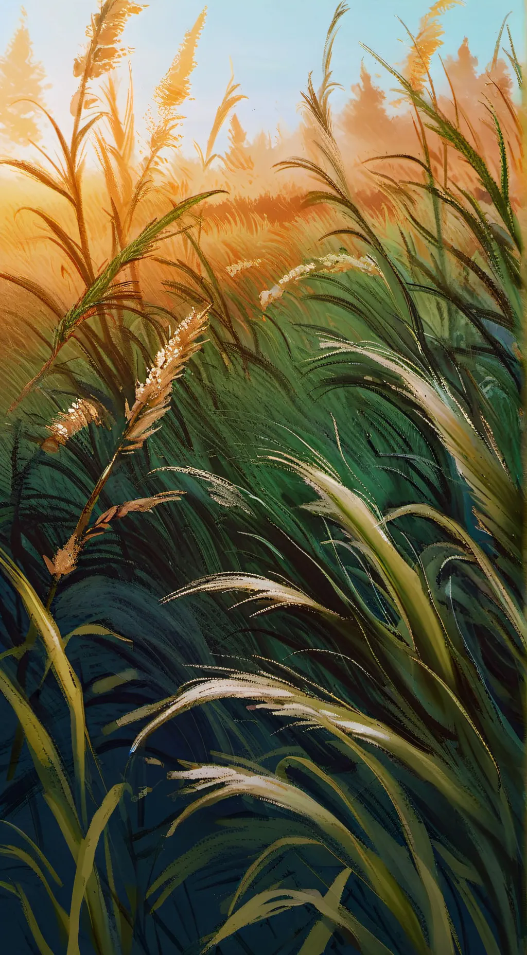 ai character: Grass background