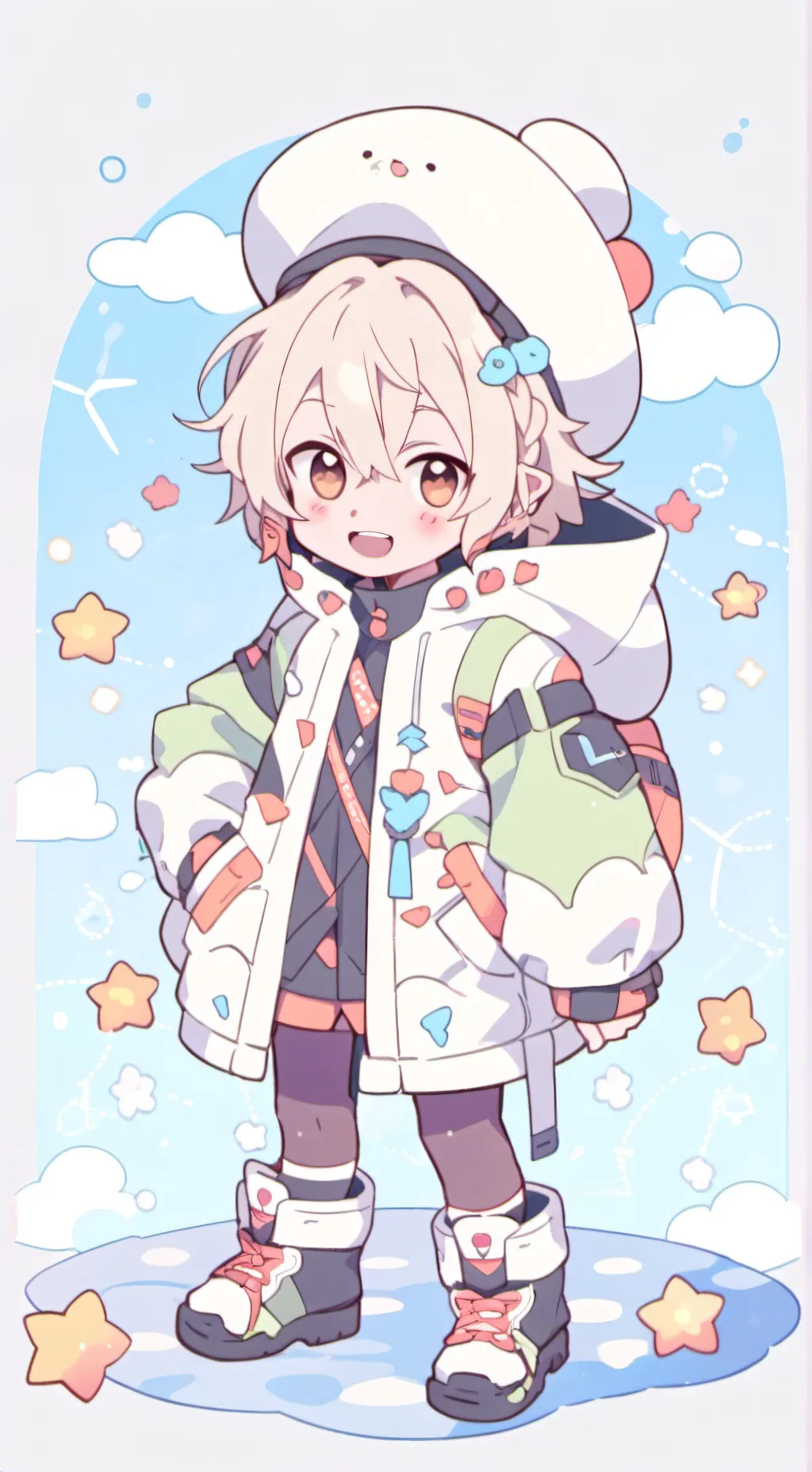 ai character: MINSUNG  background