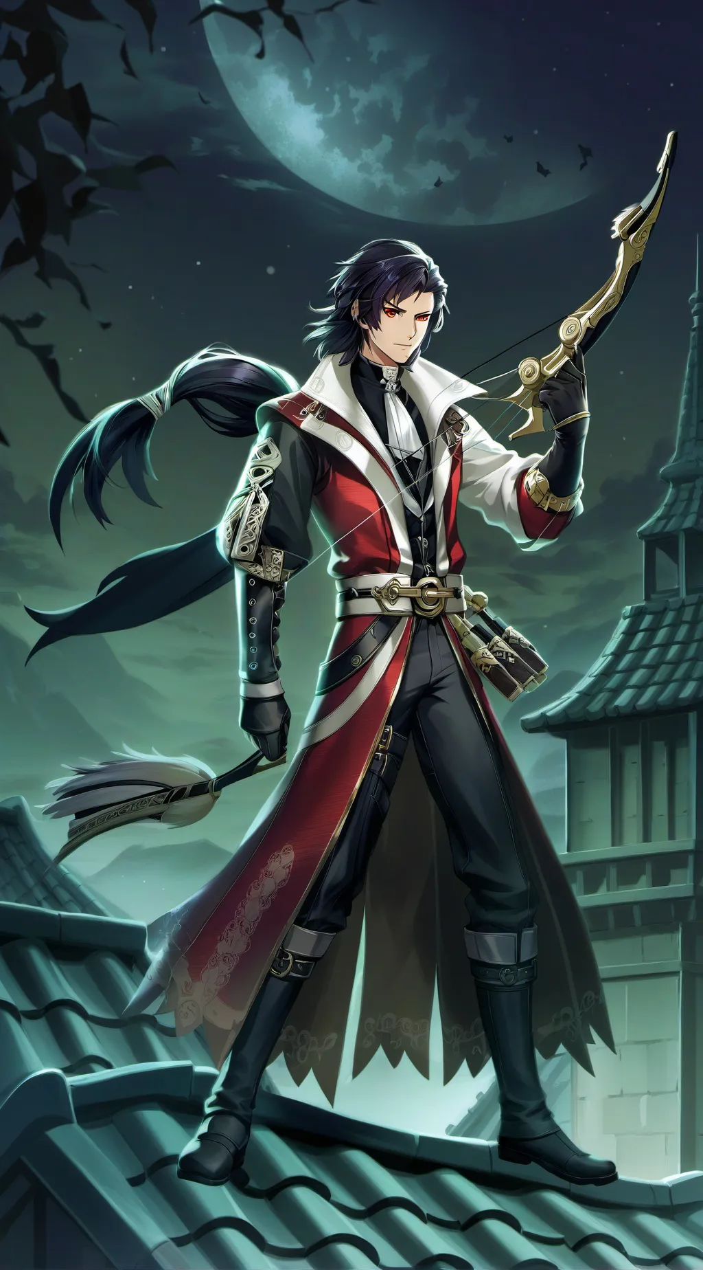 ai character: Xavier shadow  background