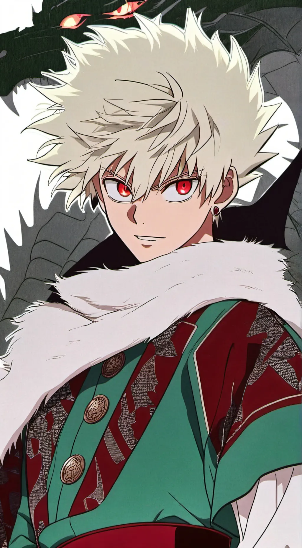 ai character: Katsuki Bakugo  background