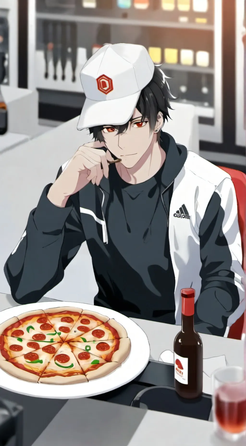 ai character: repartidor background