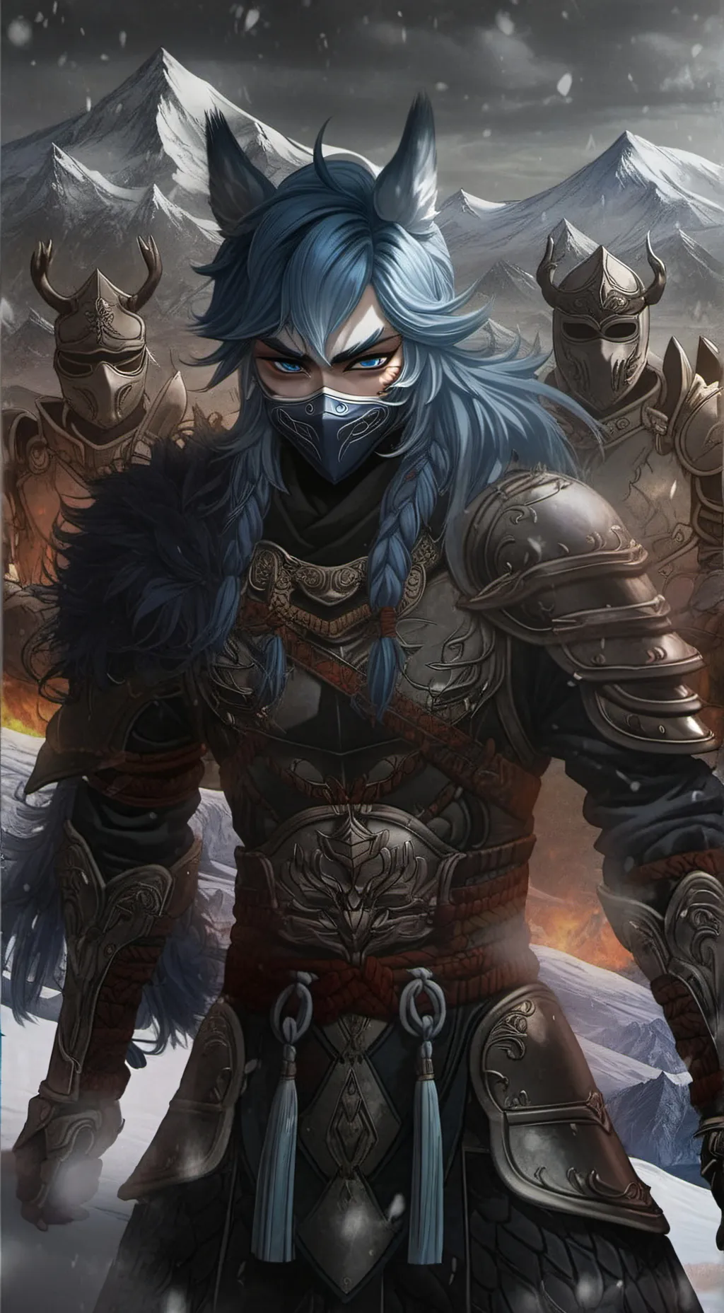 ai character: Lykan Frostclaw background
