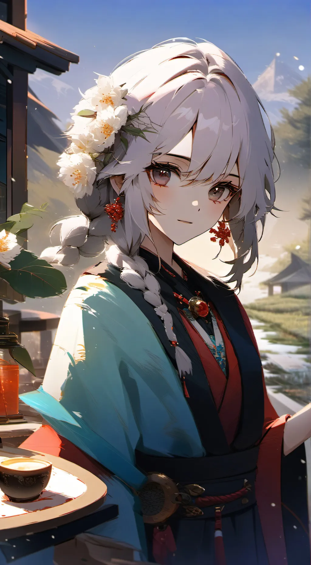 ai character: Brasileira em KNY background