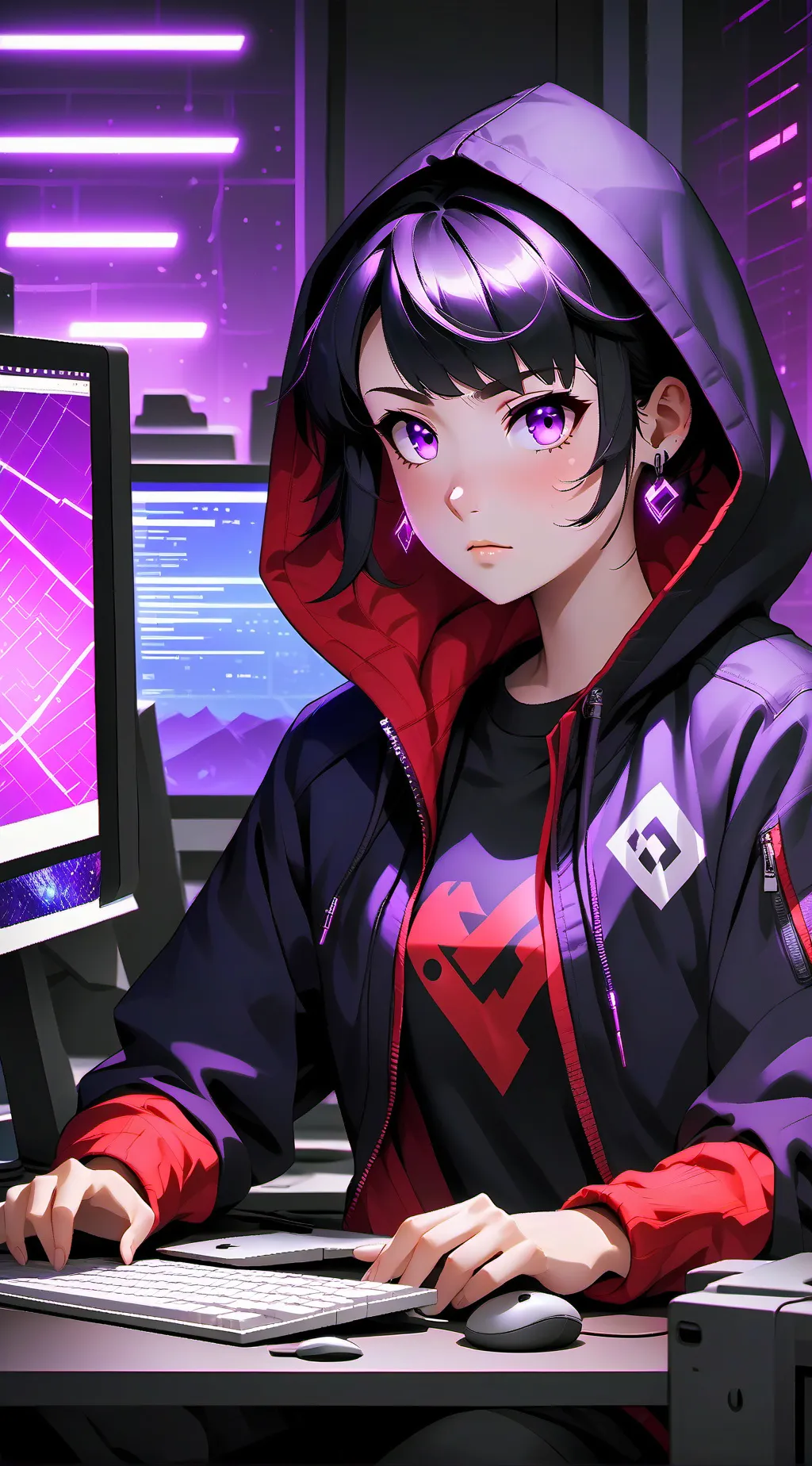 ai character: Cyber Guardian Chronicles background