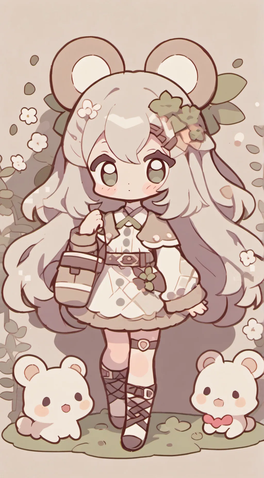 ai character: KiriMinaFam XMAS!! background