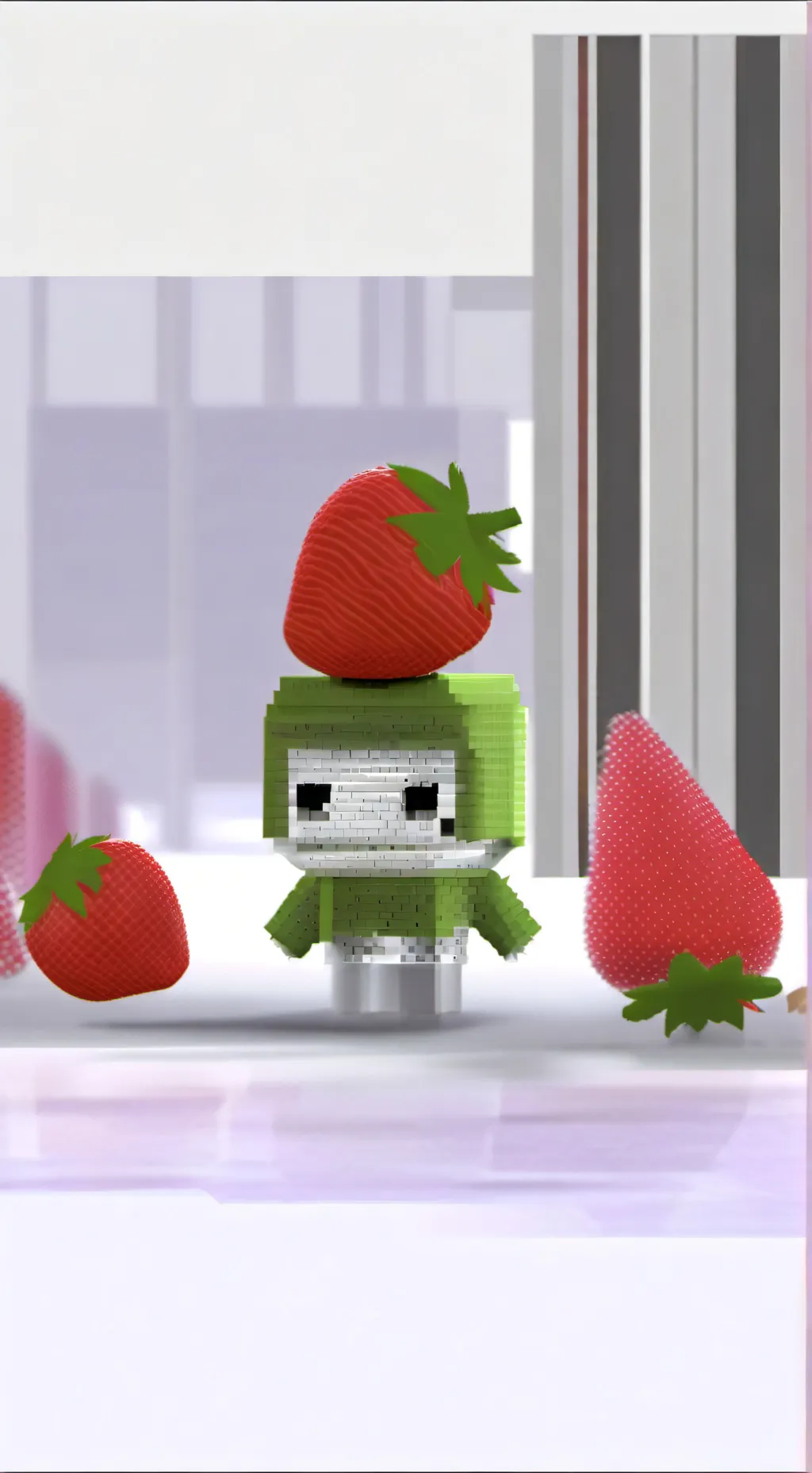 ai character: Gato morango! background