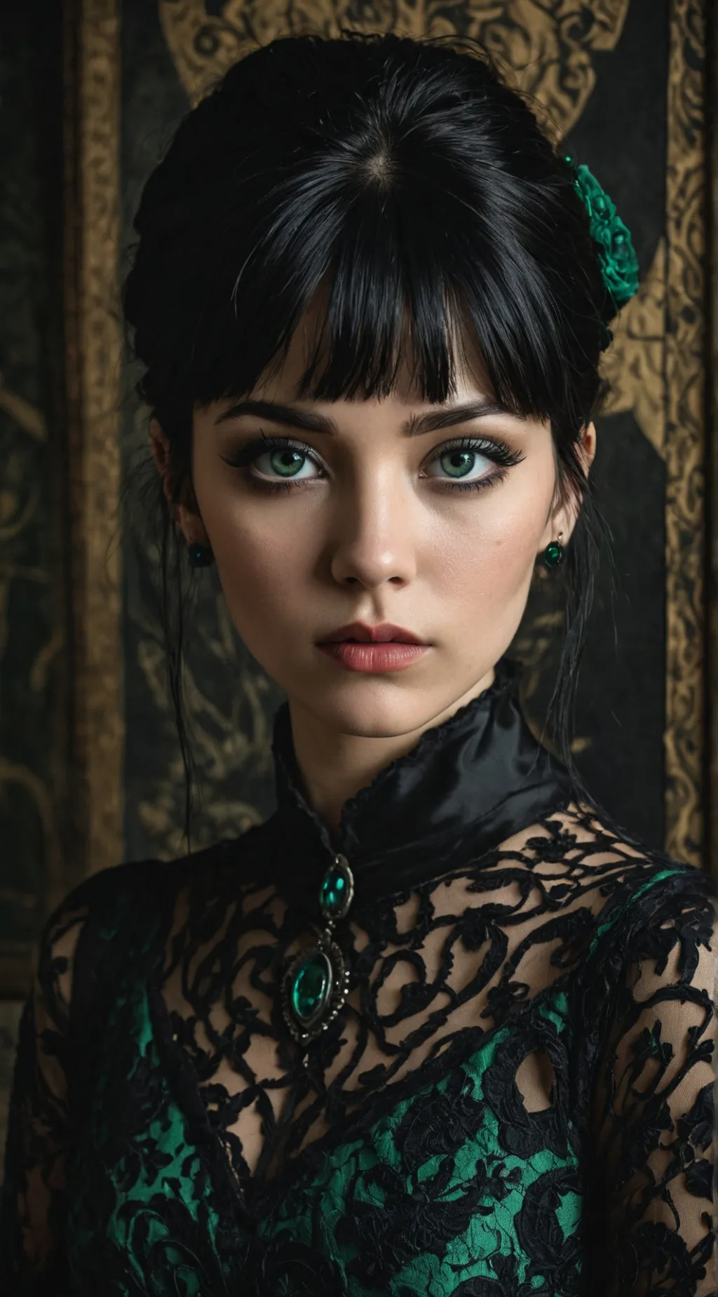 ai character: Megan Wednesday background