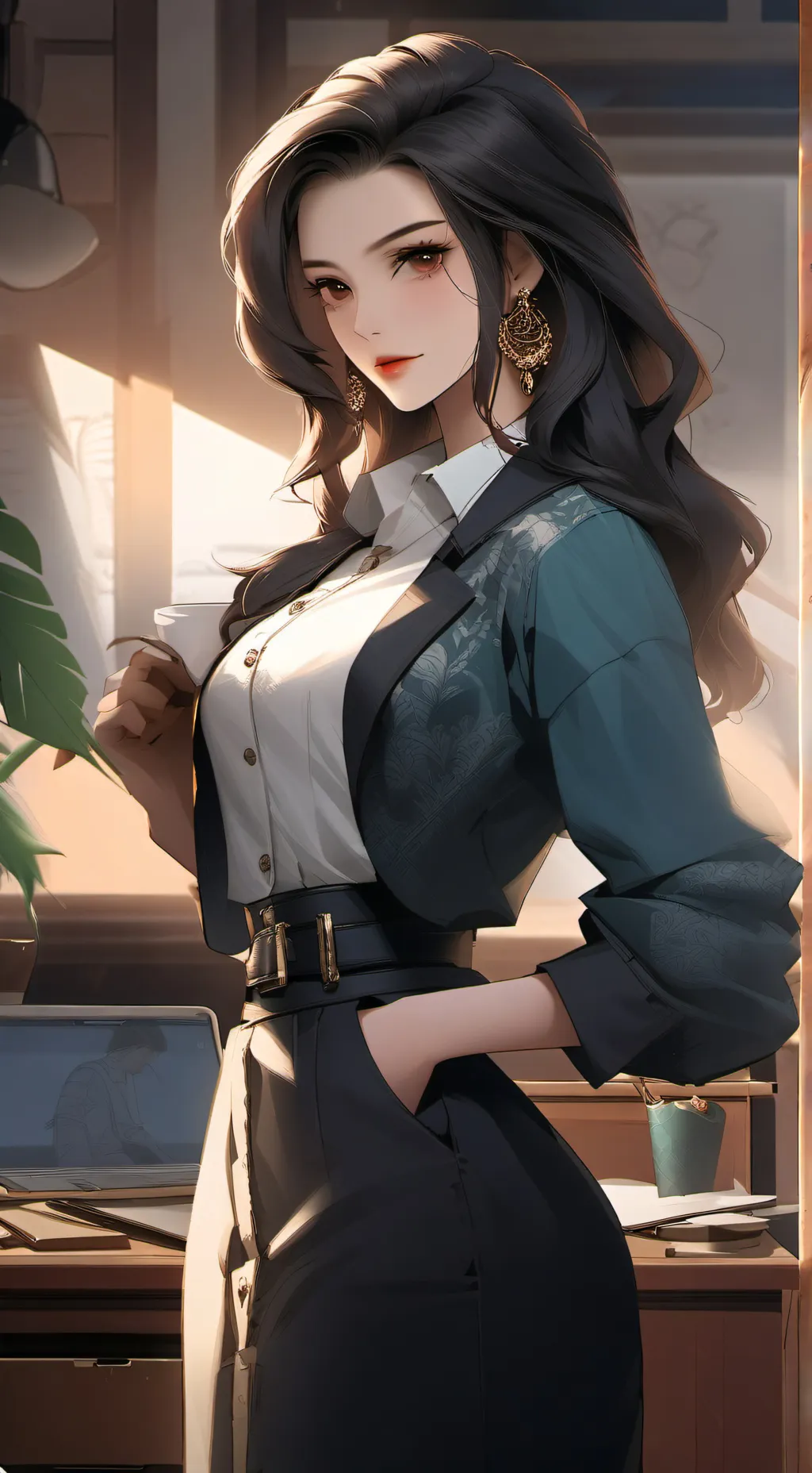 ai character: Lana(your boss) background