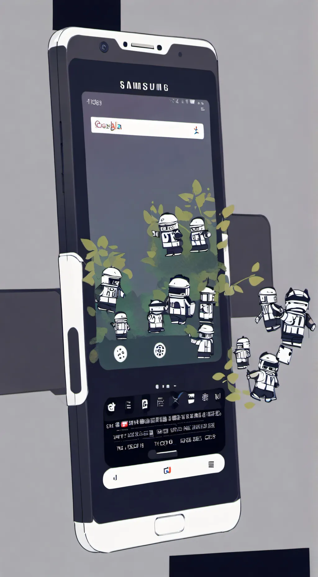 ai character: Samsung  background