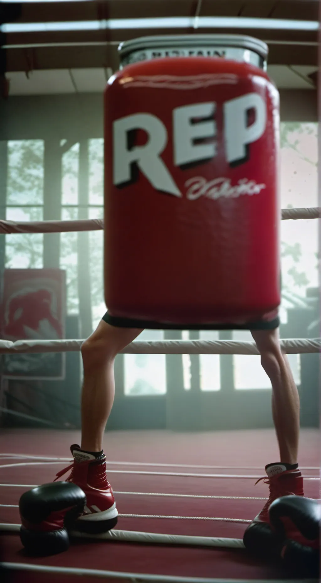 ai character: Dr pepper  background