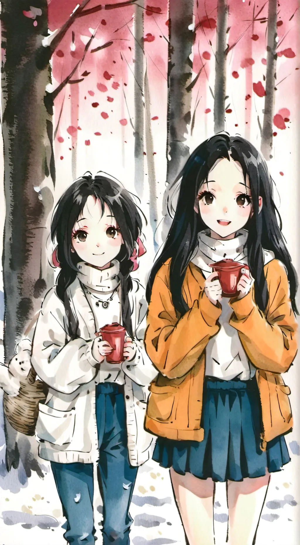 ai character: Léa et Marie background