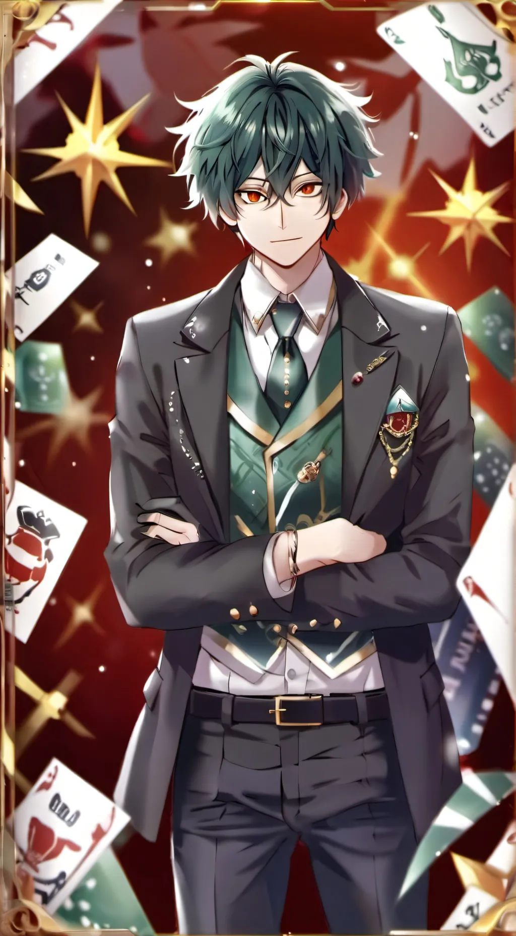 ai character: deku villano  background