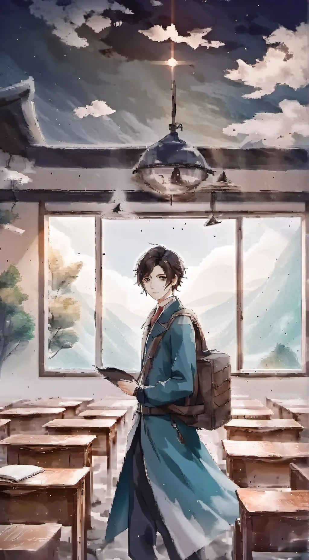 ai character: Classroom background