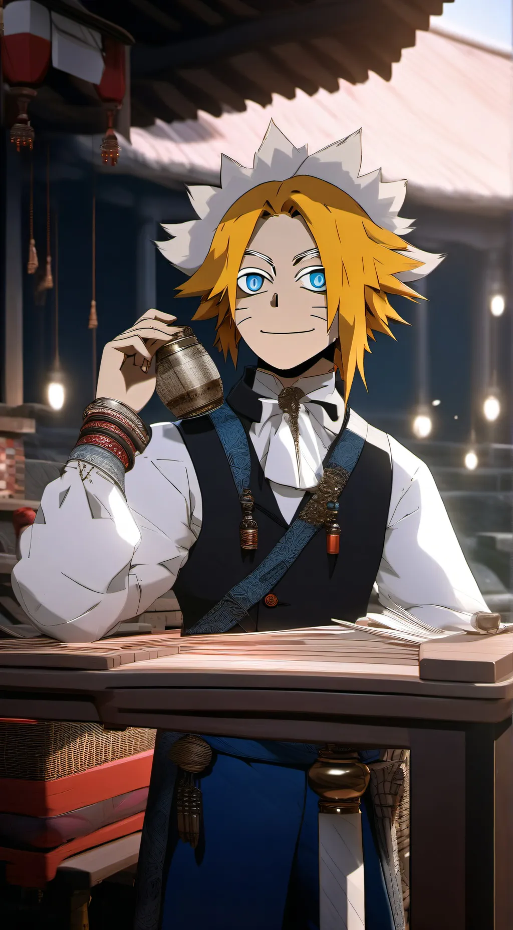 ai character: mha and denki background