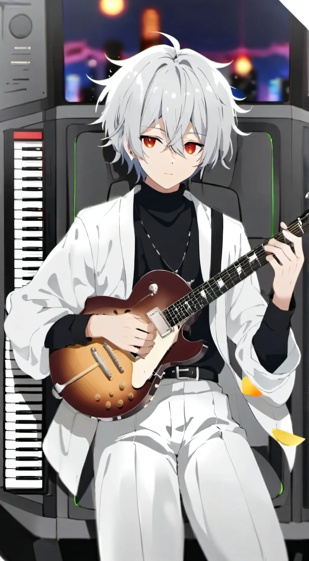 ai character: Sprunki Gray background