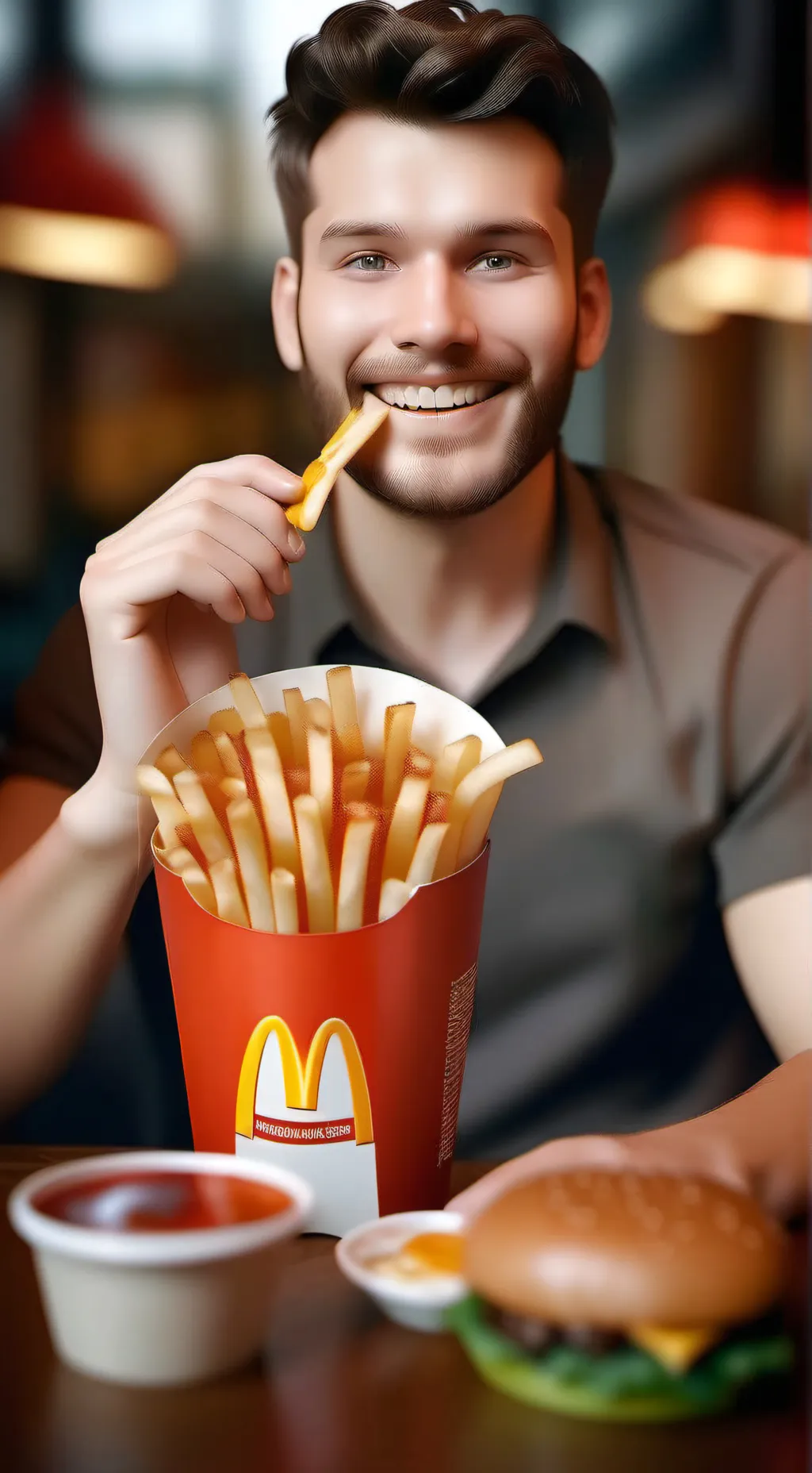 ai character: fries background