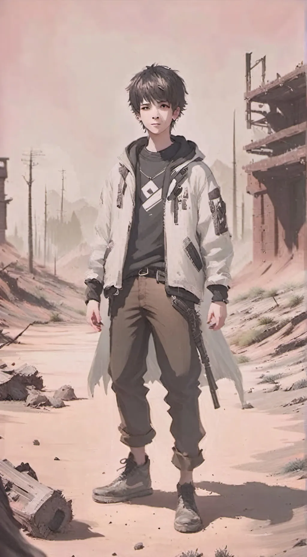 ai character: Atomic wasteland  background