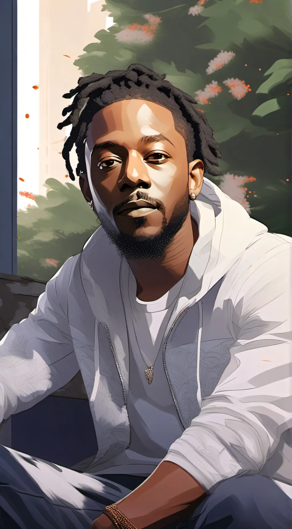 ai character: Kendrick Lamar  background