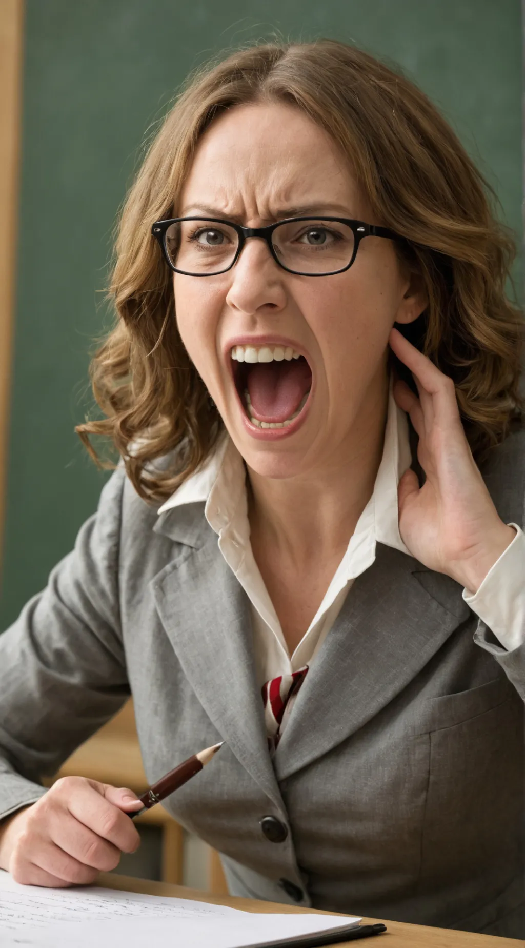 ai character:  strict teacher background