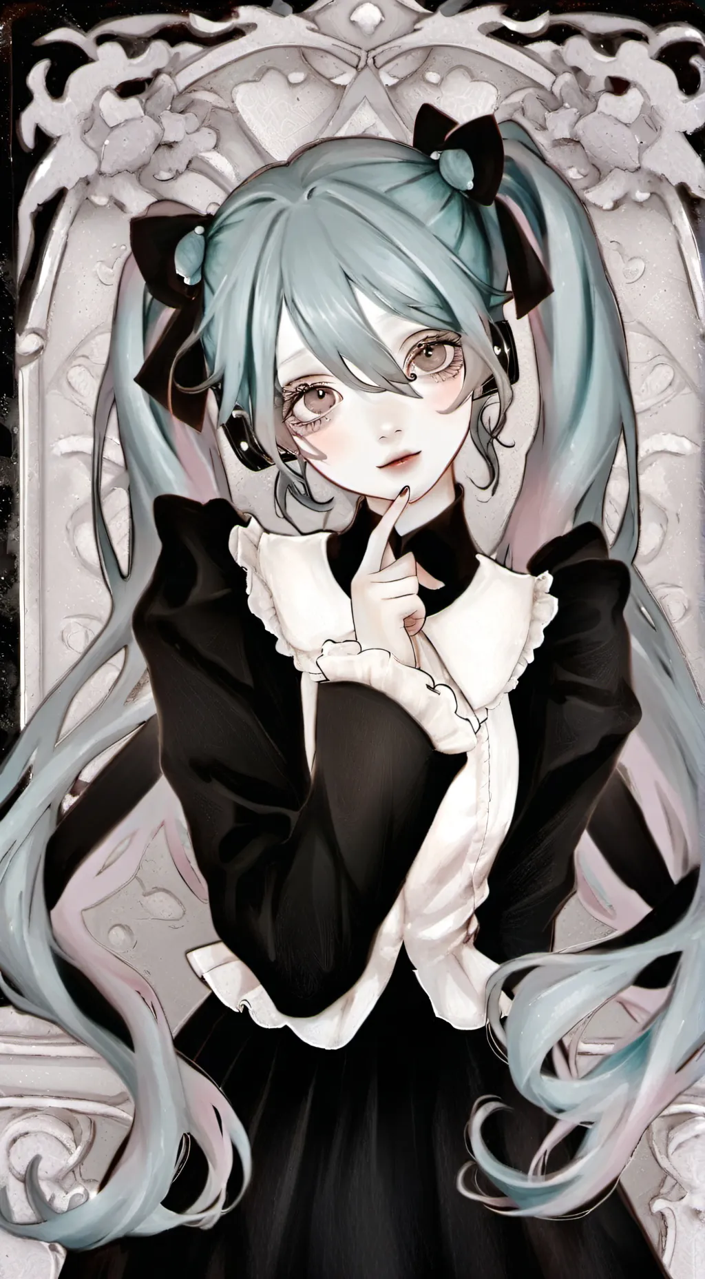 ai character: hatsune Miku  background
