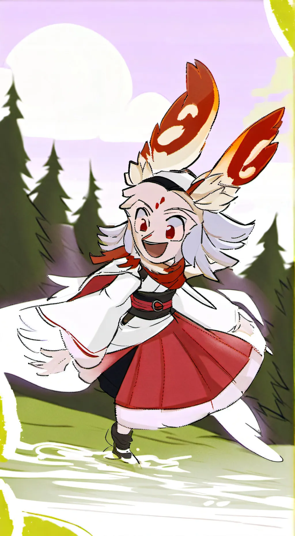 ai character: dandys world^^!! background