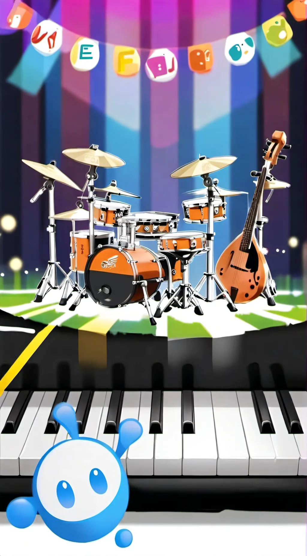 ai character: Fnf anime school background