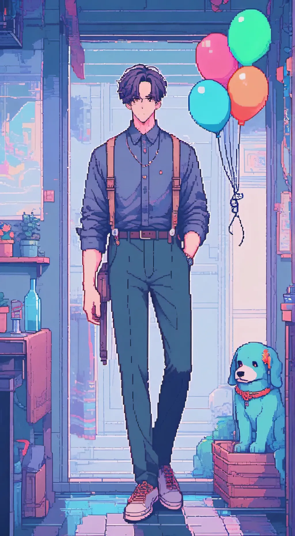 ai character: Water alien background